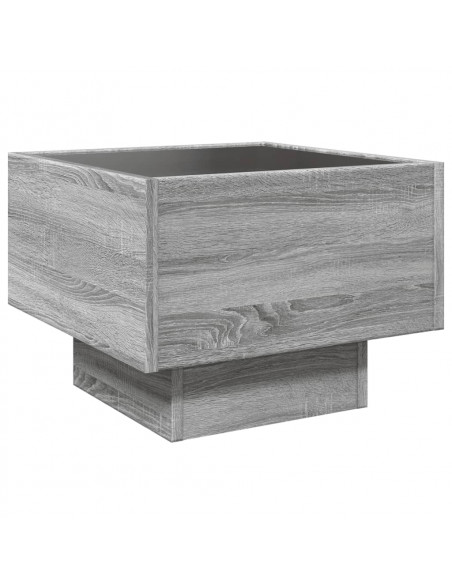 Comodino con LED Infinity Rovere Sonoma 40x40x30 cm