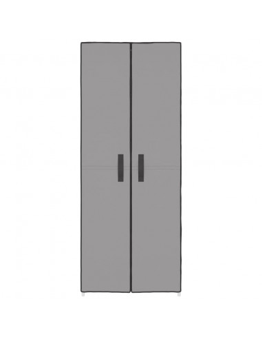 Scarpiera Grigia 60x30x166 cm Tessuto