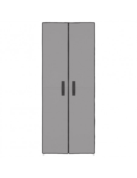 Scarpiera Grigia 60x30x166 cm Tessuto