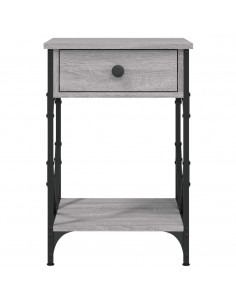Comodino Grigio Sonoma 40x42x60 cm in Legno Multistrato 2