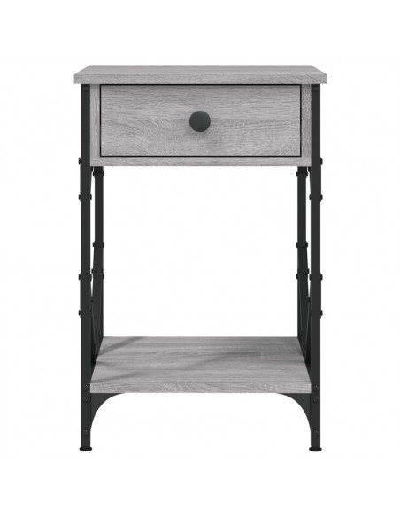 Comodino Grigio Sonoma 40x42x60 cm in Legno Multistrato