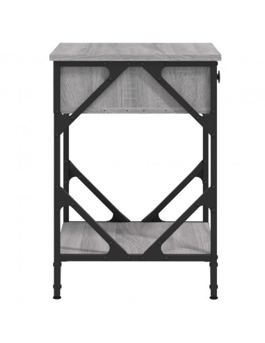 Comodino Grigio Sonoma 40x42x60 cm in Legno Multistrato