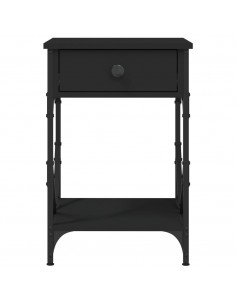 Comodino Nero 40x42x60 cm in Legno Multistrato 2