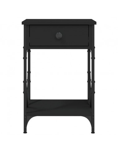 Comodino Nero 40x42x60 cm in Legno Multistrato