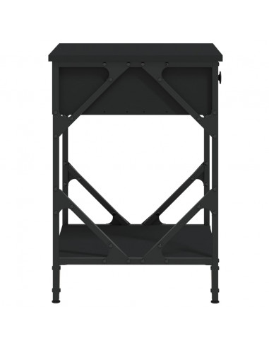 Comodino Nero 40x42x60 cm in Legno Multistrato