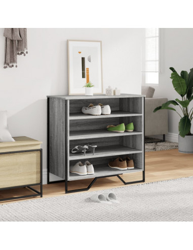 Scarpiera Grigio Sonoma 80x38x78 cm in Truciolato