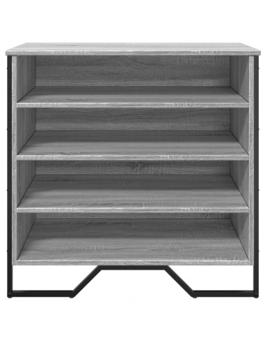 Scarpiera Grigio Sonoma 80x38x78 cm in Truciolato