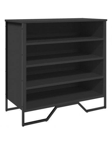 Scarpiera Nera 80x38x78 cm in Truciolato