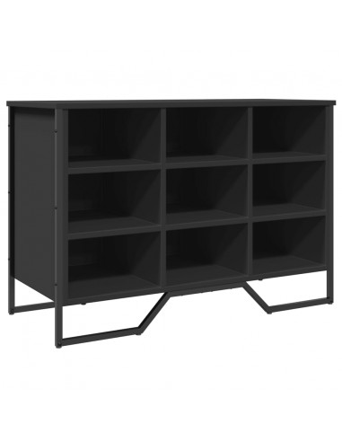Scarpiera Nera 90x38x61,5 cm in Truciolato