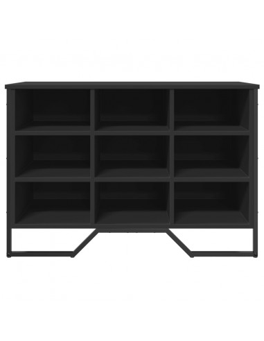 Scarpiera Nera 90x38x61,5 cm in Truciolato