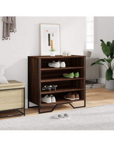 Scarpiera Rovere Marrone 80x38x78 cm in Truciolato