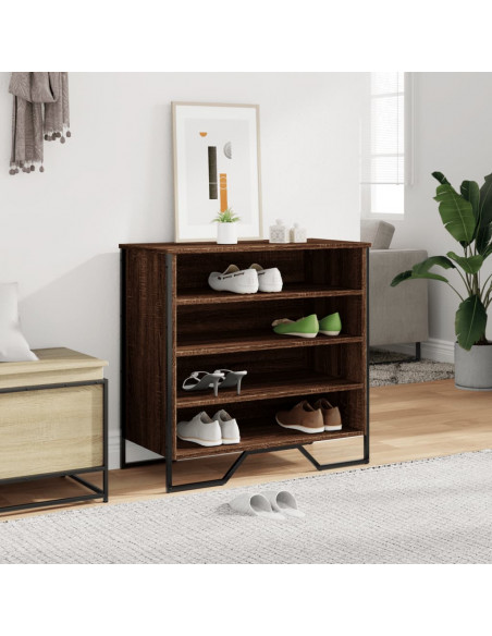 Scarpiera Rovere Marrone 80x38x78 cm in Truciolato