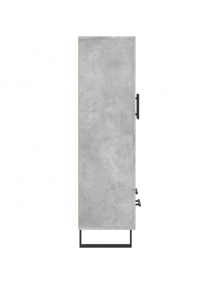 Credenza Grigio Cemento 69,5x31x115 cm in Legno Multistrato