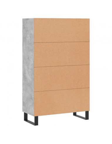 Credenza Grigio Cemento 69,5x31x115 cm in Legno Multistrato