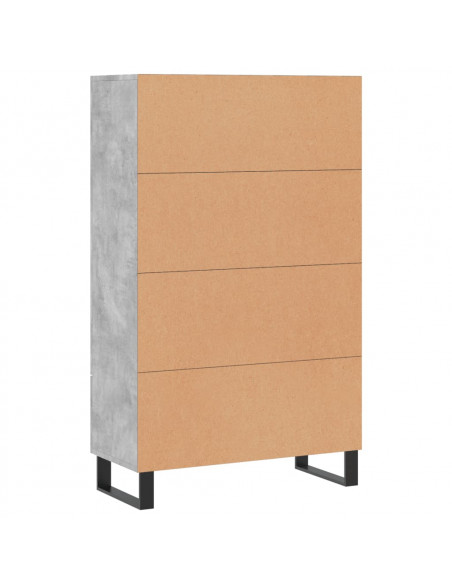 Credenza Grigio Cemento 69,5x31x115 cm in Legno Multistrato