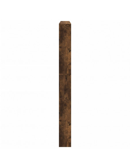 Scarpiera con Specchio a 5 Livelli Rovere Fumo 63x17x169,5 cm