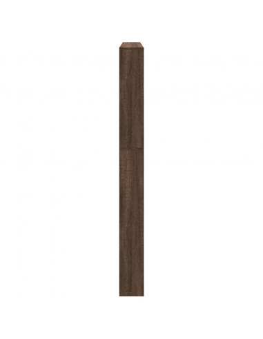 Scarpiera con Specchio a 5 Livelli Rovere Marrone 63x17x169,5cm