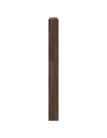 Scarpiera con Specchio a 5 Livelli Rovere Marrone 63x17x169,5cm