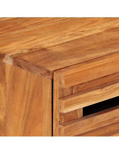 Comodino 50x34x62 cm in Legno Massello di Acacia