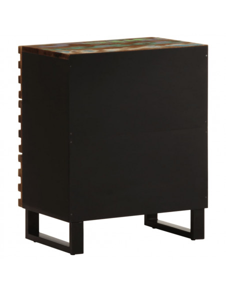 Comodino 50x34x62 cm in Legno Massello di Acacia
