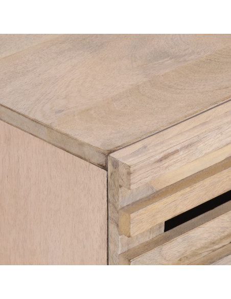 Comodino 50x34x62 cm in Legno Massello di Mango