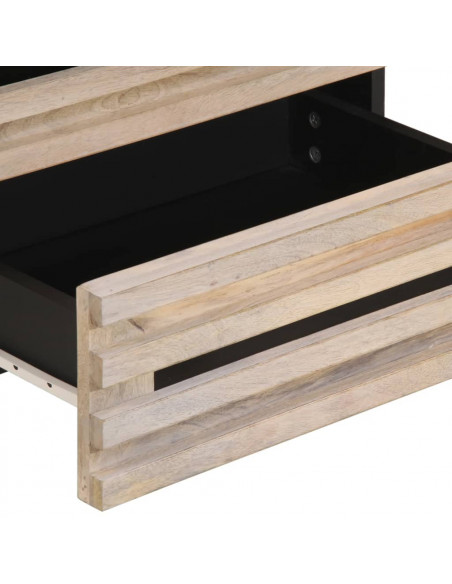 Comodino 50x34x62 cm in Legno Massello di Mango