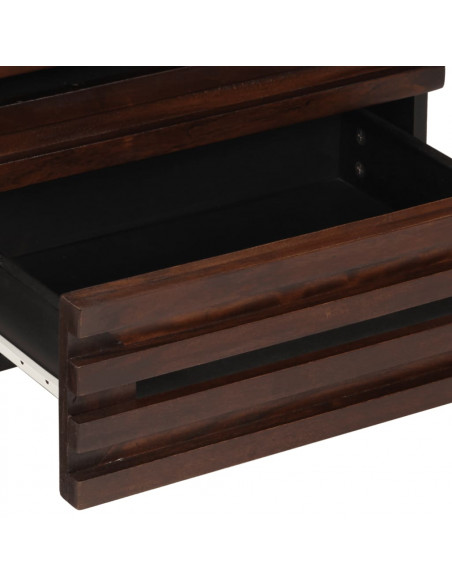 Comodino Marrone 50x34x62 cm in Legno Massello di Mango