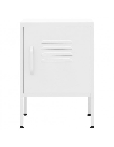Comodini 2 pz Bianchi 35x35x51 cm in Acciaio