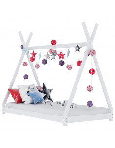 Giroletto per Bambini Bianco in Massello di Pino 80x160 cm 2