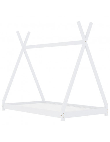 Giroletto per Bambini Bianco in Massello di Pino 80x160 cm