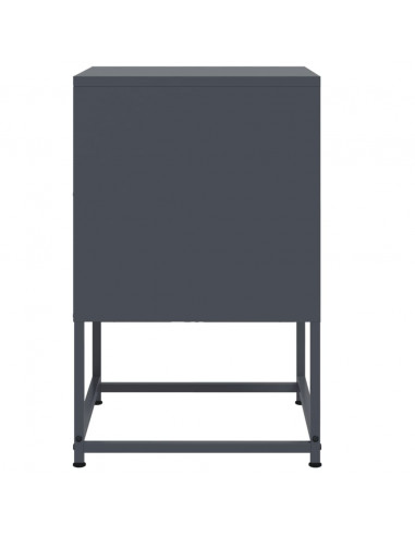 Comodini 2 pz Antracite 36x39x60,5 cm in Acciaio