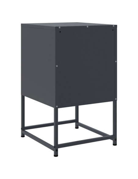 Comodini 2 pz Antracite 36x39x60,5 cm in Acciaio
