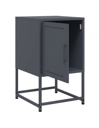 Comodini 2 pz Antracite 36x39x60,5 cm in Acciaio