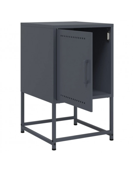 Comodini 2 pz Antracite 36x39x60,5 cm in Acciaio