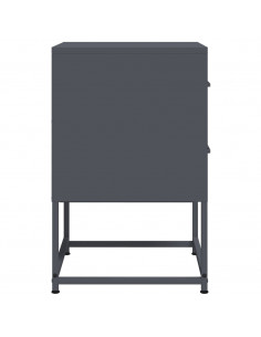 Comodini 2 pz Antracite 36x39x60,5 cm in Acciaio 2