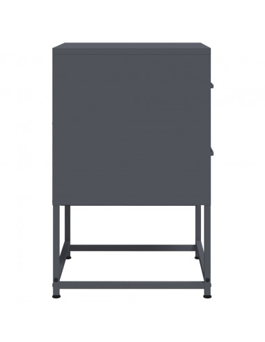 Comodini 2 pz Antracite 36x39x60,5 cm in Acciaio