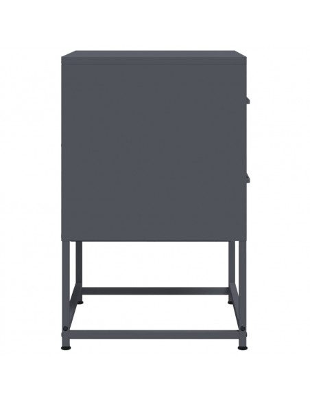 Comodini 2 pz Antracite 36x39x60,5 cm in Acciaio