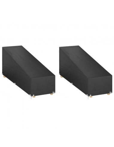 Coperture Sdraio 2pz 12 Occhielli 200x65x35/60 cm Polietilene