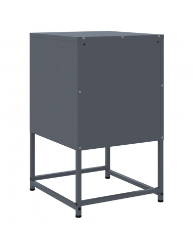 Comodini 2 pz Antracite 36x39x60,5 cm in Acciaio