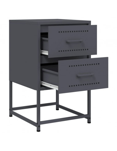 Comodini 2 pz Antracite 36x39x60,5 cm in Acciaio