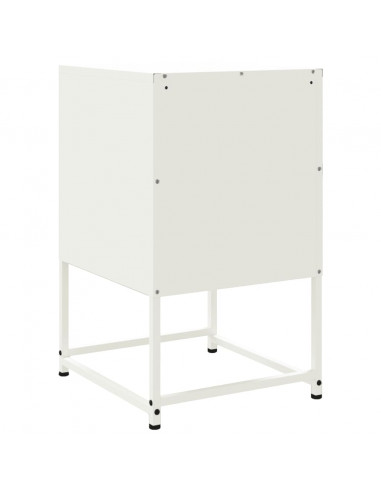 Comodini 2 pz Bianchi 36x39x60,5 cm in Acciaio