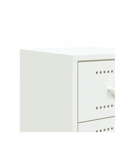 Comodini 2 pz Bianchi 36x39x60,5 cm in Acciaio