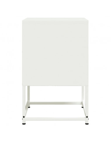 Comodini 2 pz Bianchi 36x39x60,5 cm in Acciaio