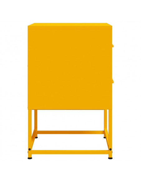 Comodini 2 pz Giallo Senape 36x39x60,5 cm in Acciaio