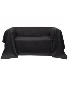 Fodera per divano in micro-camoscio antracite 210 x 280 cm 2