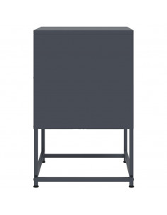 Comodino Antracite 36x39x60,5 cm in Acciaio 2