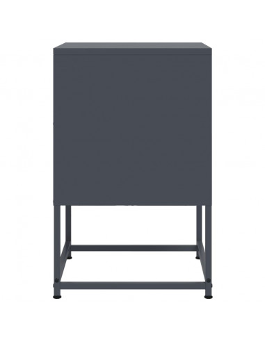 Comodino Antracite 36x39x60,5 cm in Acciaio