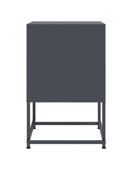 Comodino Antracite 36x39x60,5 cm in Acciaio