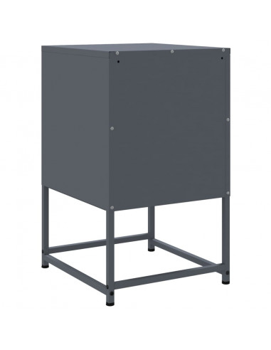 Comodino Antracite 36x39x60,5 cm in Acciaio