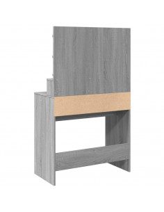 Toeletta con LED Grigio Sonoma 80x41x134,5 cm 2